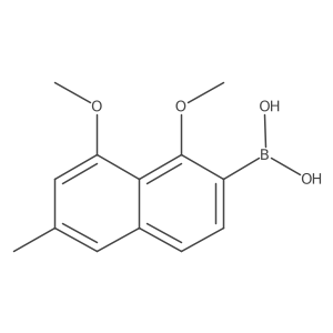 (1,8-Dimethoxy-6-methylnaphthalen-2-yl)boronic acid结构式