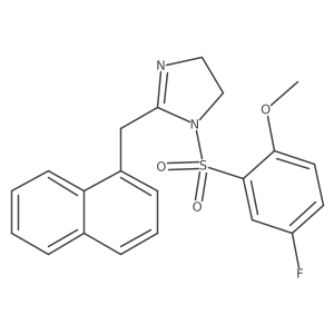 1-(5-fluoro-2-methoxybenzenesulfonyl)-2-[(naphthalen-1-yl)methyl]-4,5-dihydro-1H-imidazole结构式