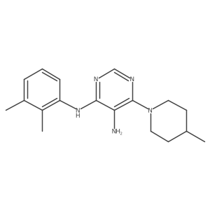 N4-(2,3-Dimethylphenyl)-6-(4-methyl-1-piperidinyl)-4,5-pyrimidinediamine Structure