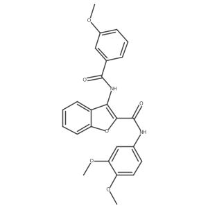 N-(3,4-dimethoxyphenyl)-3-(3-methoxybenzamido)benzofuran-2-carboxamide Structure