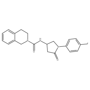 N-(1-(4-fluorophenyl)-5-oxopyrrolidin-3-yl)-3,4-dihydroisoquinoline-2(1H)-carboxamide Structure