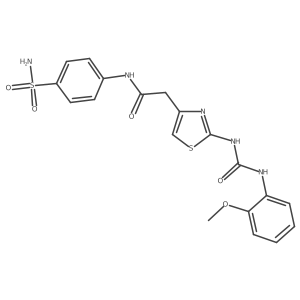 2-(2-(3-(2-methoxyphenyl)ureido)thiazol-4-yl)-N-(4-sulfamoylphenyl)acetamide Structure