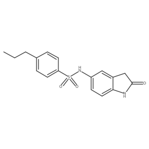 N-(2-oxoindolin-5-yl)-4-propylbenzenesulfonamide结构式