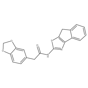 2-(benzo[d][1,3]dioxol-5-yl)-N-(8H-indeno[1,2-d]thiazol-2-yl)acetamide结构式