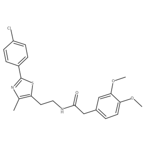 N-[2-[2-(4-chlorophenyl)-4-methyl-thiazol-5-yl]ethyl]-2-(3,4-dimethoxyphenyl)acetamide Structure