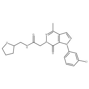 2-(1-(3-chlorophenyl)-4-methyl-7-oxo-1H-pyrazolo[3,4-d]pyridazin-6(7H)-yl)-N-((tetrahydrofuran-2-yl)methyl)acetamide Structure