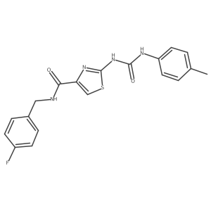 N-(4-fluorobenzyl)-2-(3-(p-tolyl)ureido)thiazole-4-carboxamide Structure