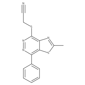 2-((2-Methyl-7-phenylthiazolo[4,5-d]pyridazin-4-yl)thio)acetonitrile结构式