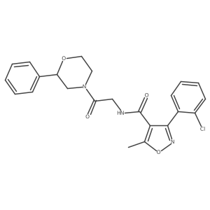 3-(2-chlorophenyl)-5-methyl-N-(2-oxo-2-(2-phenylmorpholino)ethyl)isoxazole-4-carboxamide结构式