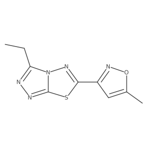 3-Ethyl-6-(5-methyl-3-isoxazolyl)[1,2,4]triazolo[3,4-b][1,3,4]thiadiazole Structure