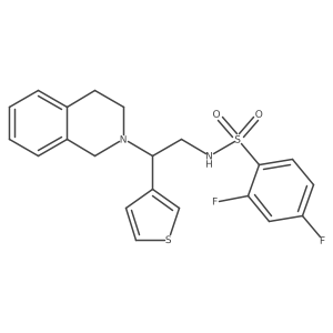 N-(2-(3,4-dihydroisoquinolin-2(1H)-yl)-2-(thiophen-3-yl)ethyl)-2,4-difluorobenzenesulfonamide Structure