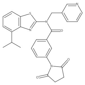 3-(2,5-dioxopyrrolidin-1-yl)-N-(4-isopropylbenzo[d]thiazol-2-yl)-N-(pyridin-3-ylmethyl)benzamide结构式