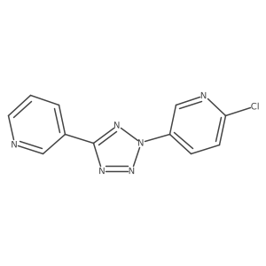 2-Chloro-5-[5-(3-pyridyl)tetrazol-2-yl]pyridine Structure