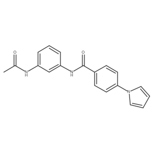 N-[3-(acetylamino)phenyl]-4-(1H-pyrrol-1-yl)benzamide结构式