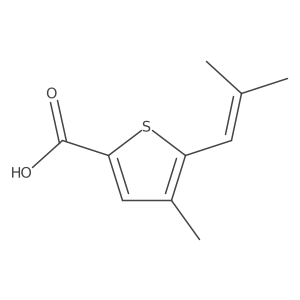 4-Methyl-5-(2-methyl-propenyl)-thiophene-2-carboxylic acid Structure