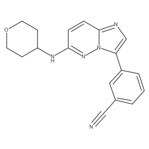 3-(6-(Tetrahydro-2h-pyran-4-ylamino)imidazo[1,2-b]pyridazin-3-yl)benzonitrile Structure