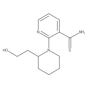 2-[2-(2-Hydroxyethyl)-1-piperidinyl]-3-pyridinecarbothioamide结构式