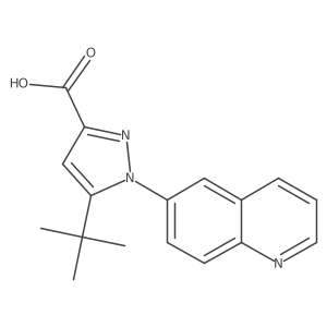 5-tert-butyl-1-(quinolin-6-yl)-1H-pyrazole-3-carboxylic acid Structure