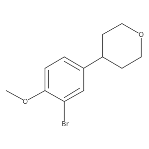 4-(3-Bromo-4-methoxyphenyl)-tetrahydropyran Structure