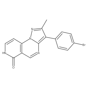 3-(4-Bromophenyl)-2-methylpyrazolo[1,5-a]pyrido[3,4-e]pyrimidin-6-ol Structure