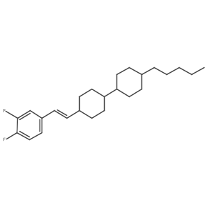 Benzene, 1,2-difluoro-4-[(1E)-2-[(trans,trans)-4a(2)-pentyl[1,1a(2)-bicyclohexyl]-4-yl]ethenyl]- Structure