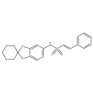 O=S(=O)(C=Cc1ccccc1)Nc1ccc2c(c1)OC1(CCCCC1)O2结构式