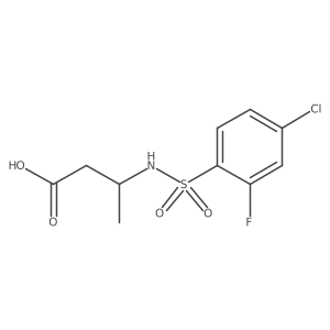 3-[(4-Chloro-2-fluorophenyl)sulfonylamino]butanoic acid Structure