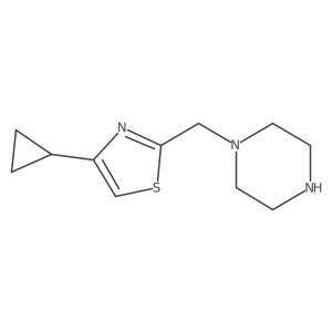 c1sc(CN2CCNCC2)nc1C1CC1结构式