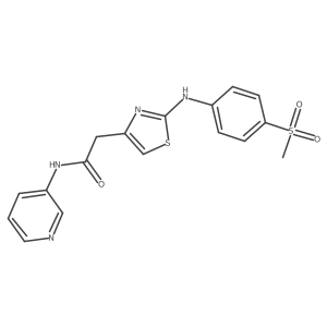 2-(2-((4-(methylsulfonyl)phenyl)amino)thiazol-4-yl)-N-(pyridin-3-yl)acetamide Structure