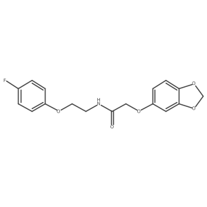 O=C(COc1ccc2c(c1)OCO2)NCCOc1ccc(F)cc1结构式