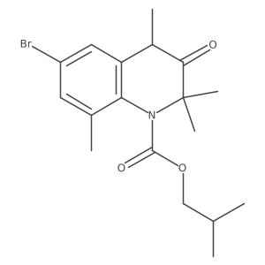 2-methylpropyl 6-bromo-2,2,4,8-tetramethyl-3-oxo-4H-quinoline-1-carboxylate Structure
