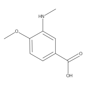 3-Methylamino-4-methoxybenzoic acid Structure