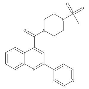 [4-(Methylsulfonyl)piperazino][2-(4-pyridyl)-4-quinolyl]methanone结构式