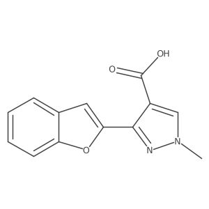 3-(Benzofuran-2-yl)-1-methyl-1h-pyrazole-4-carboxylic acid Structure