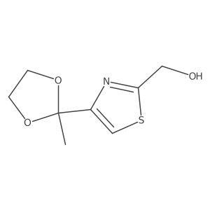 4-(2-methyl-1,3-dioxolan-2-yl)-2-Thiazolemethanol结构式