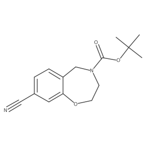 1,1-Dimethylethyl 8-cyano-2,3-dihydro-1,4-benzoxazepine-4(5H)-carboxylate Structure