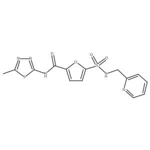 N-(5-methyl-1,3,4-thiadiazol-2-yl)-5-(N-(pyridin-2-ylmethyl)sulfamoyl)furan-2-carboxamide Structure