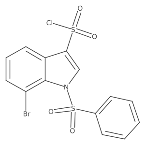 7-Bromo-1-phenylsulfonyl-3-chlorosulfonylindol Structure