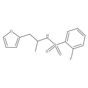 2-fluoro-N-(1-(furan-2-yl)propan-2-yl)benzenesulfonamide结构式