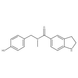 1h-Indole-5-carboxamide,2,3-dihydro-n-[(4-hydroxyphenyl)methyl]-n-methyl-结构式
