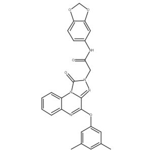 N-(2H-1,3-benzodioxol-5-yl)-2-[4-(3,5-dimethylphenoxy)-1-oxo-1H,2H-[1,2,4]triazolo[4,3-a]quinoxalin-2-yl]acetamide结构式