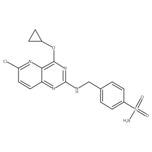 4-[(6-Chloro-4-cyclopropoxy-pyrido[3,2-d]pyrimidin-2-ylamino)-methyl]-benzenesulfonamide结构式