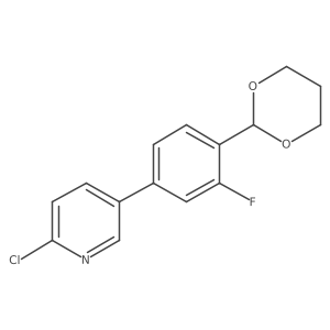 5-(4-(1,3-Dioxan-2-yl)-3-fluorophenyl)-2-chloropyridine结构式