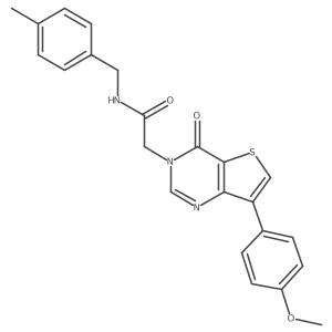 2-[7-(4-methoxyphenyl)-4-oxothieno[3,2-d]pyrimidin-3(4H)-yl]-N-(4-methylbenzyl)acetamide结构式