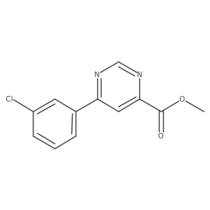 Methyl 6-(3-chlorophenyl)pyrimidine-4-carboxylate结构式