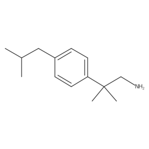 2-Methyl-2-[4-(2-methylpropyl)phenyl]propan-1-amine结构式