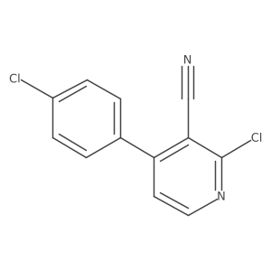 2-Chloro-4-(4-chlorophenyl)nicotinonitrile结构式