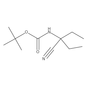 tert-butyl N-(1-cyano-1-ethylpropyl)carbamate结构式