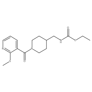 Ethyl ((1-(2-(methylthio)nicotinoyl)piperidin-4-yl)methyl)carbamate Structure