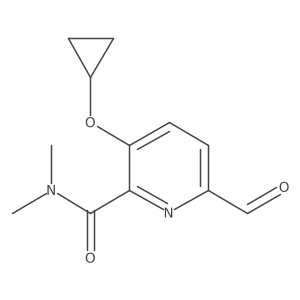 3-Cyclopropoxy-6-formyl-N,N-dimethylpicolinamide结构式